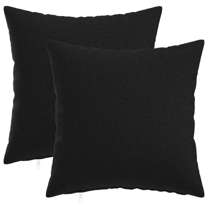 Cuscino con cuscino HEERLEN 2 pz Nero Tessuto | homemem39