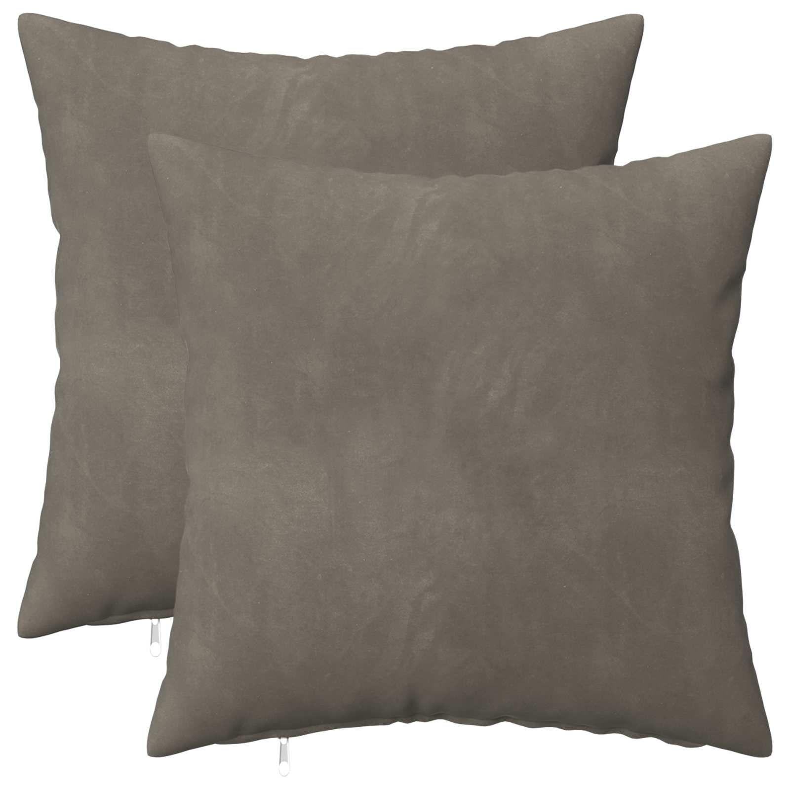 Cuscino con cuscino HEERLEN 2 pz Grigio Chiaro Velluto | homemem39