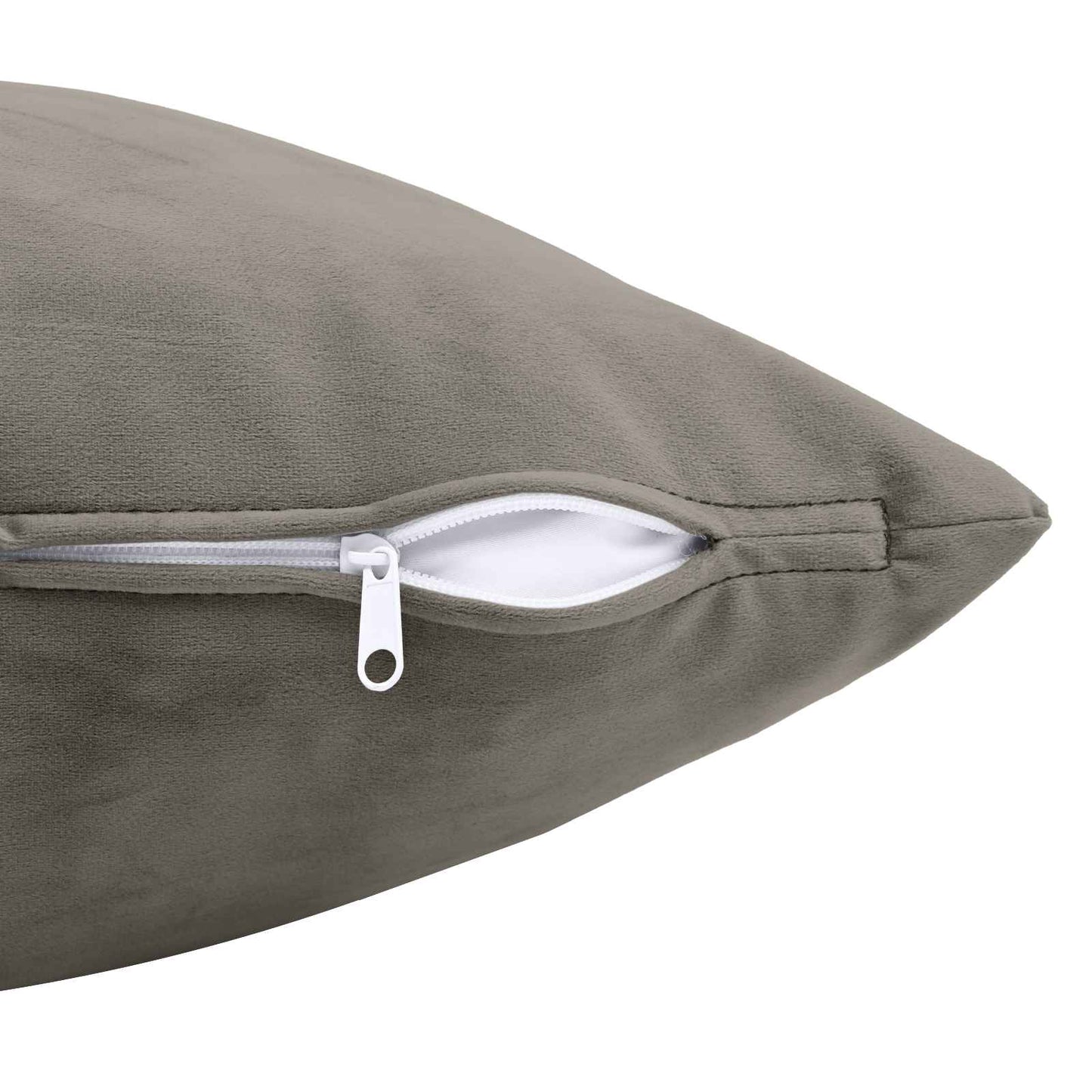 Cuscino con cuscino HEERLEN 12 pz Grigio Chiaro Velluto | homemem39