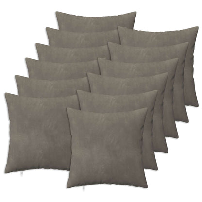 Cuscino con cuscino HEERLEN 12 pz Grigio Chiaro Velluto | homemem39