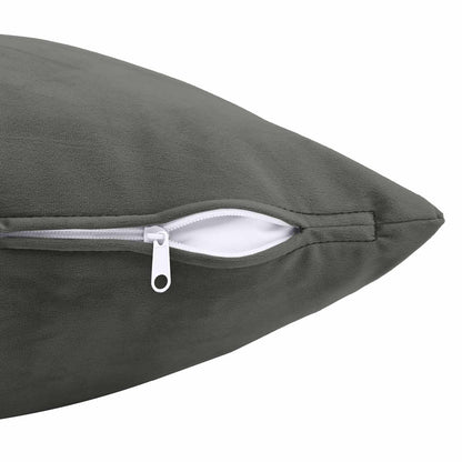 Cuscino con cuscino HEERLEN 6 pz Grigio Scuro Velluto | homemem39
