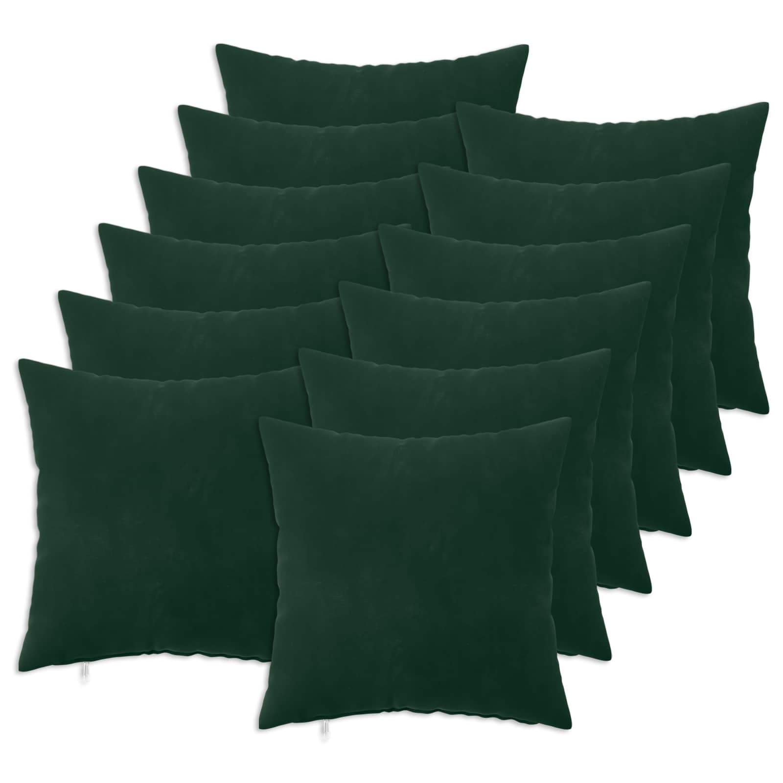 Cuscino con cuscino HEERLEN 12 pz Verde Scuro Velluto | homemem39