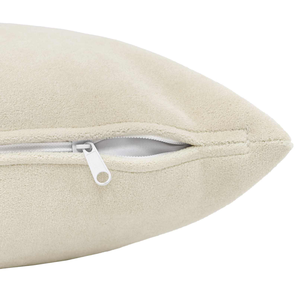 Cuscino con cuscino HEERLEN 12 pz Crema Fleece in microfibra