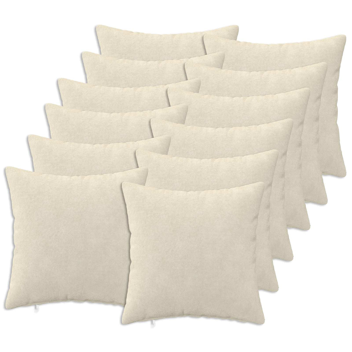 Cuscino con cuscino HEERLEN 12 pz Crema Fleece in microfibra