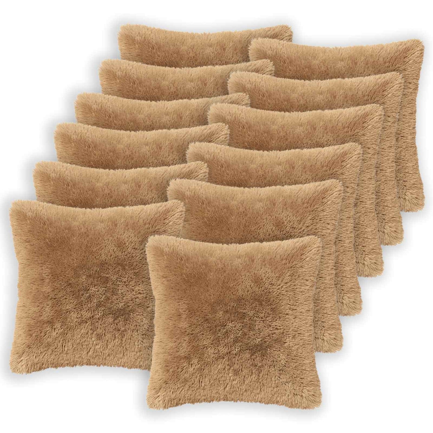 Cuscino con cuscino HEERLEN 2 pz Tortora Fleece PV | homemem39