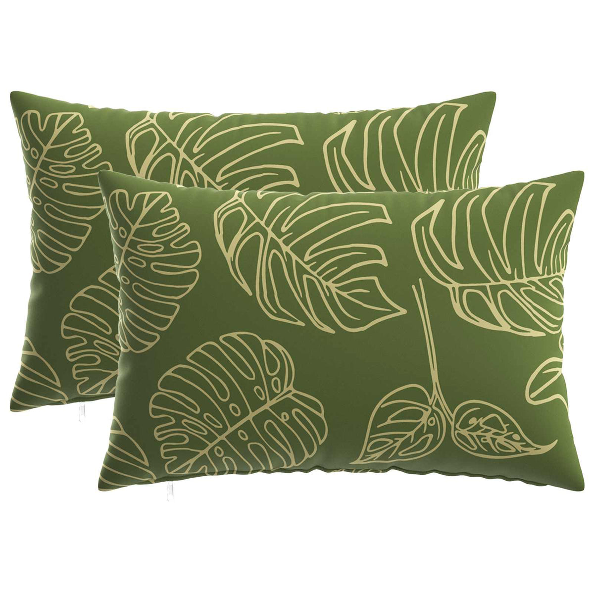 Cuscino con cuscino HEERLEN 2 pz Design a foglia Poliestere | homemem39
