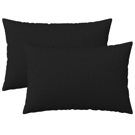 Cuscino con cuscino HEERLEN 2 pz Nero Tessuto