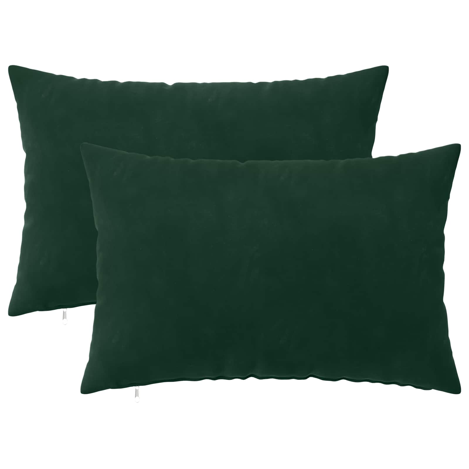 Cuscino con cuscino HEERLEN 2 pz Verde Scuro Velluto | homemem39