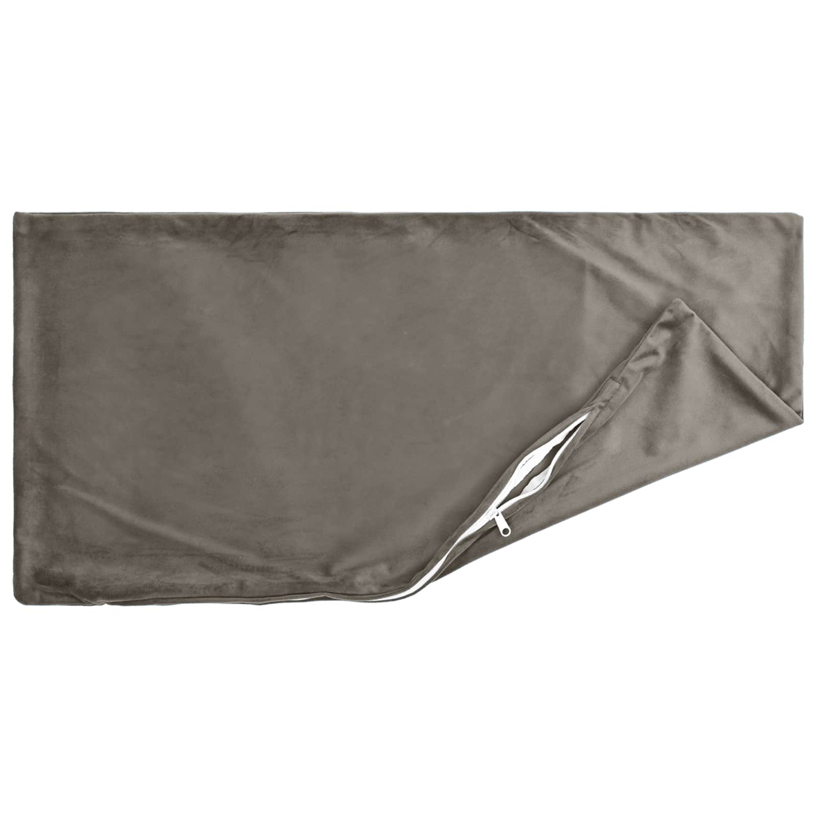 Cuscino con cuscino HEERLEN 2 pz Grigio Chiaro Velluto | homemem39