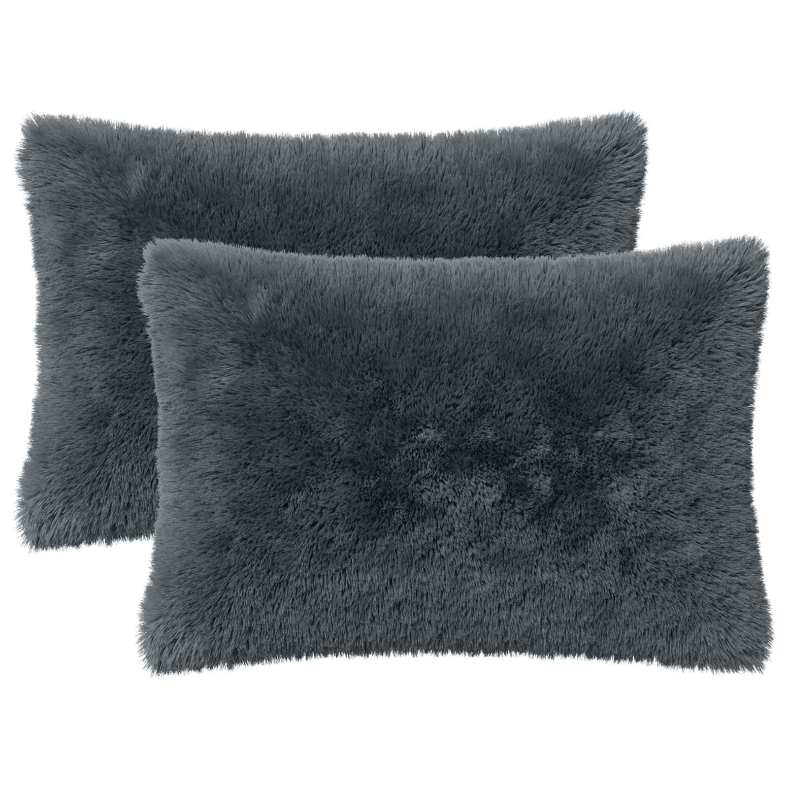 Cuscino con cuscino HEERLEN 2 pz Antracite Fleece PV | homemem39