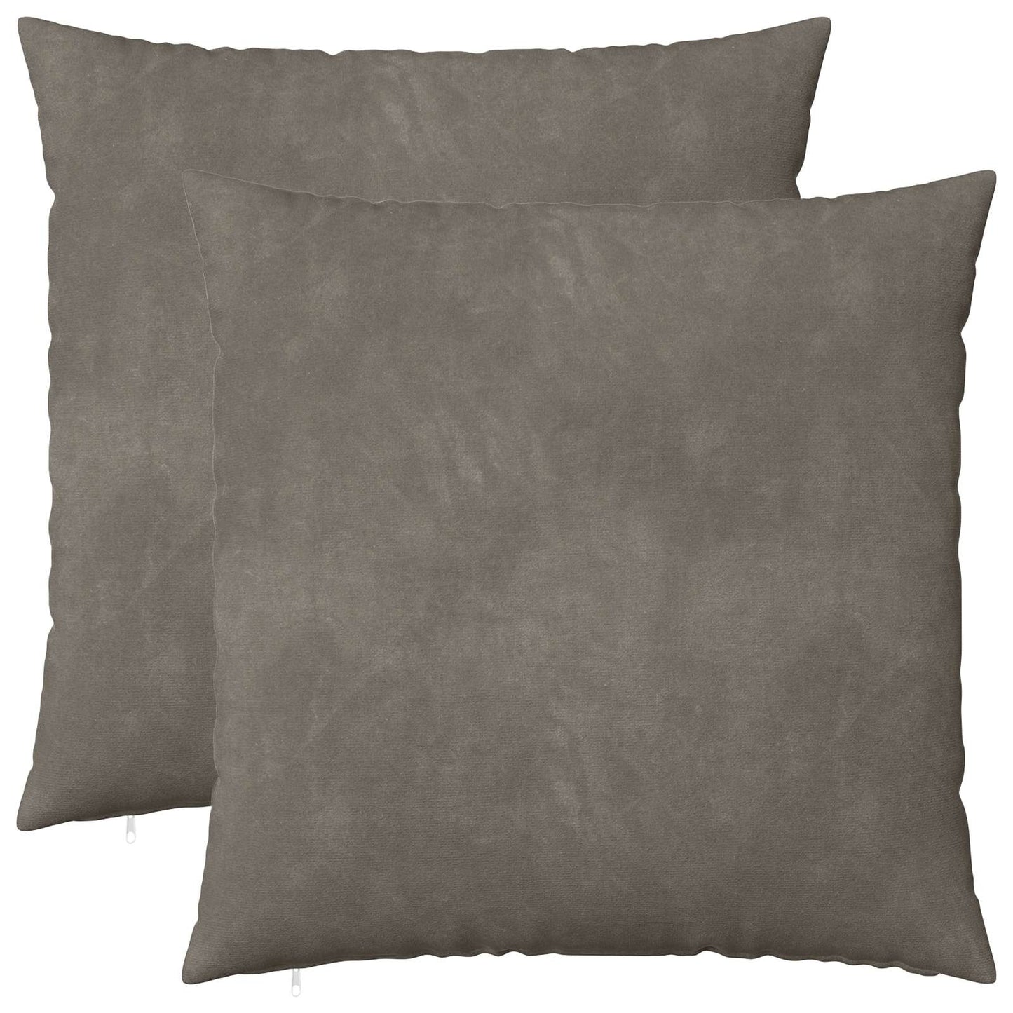 Cuscino con cuscino HEERLEN 2 pz Grigio Chiaro Velluto | homemem39