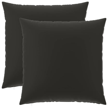 Cuscino 2 pz HEERLEN Nero 55 x 55 cm Poliestere