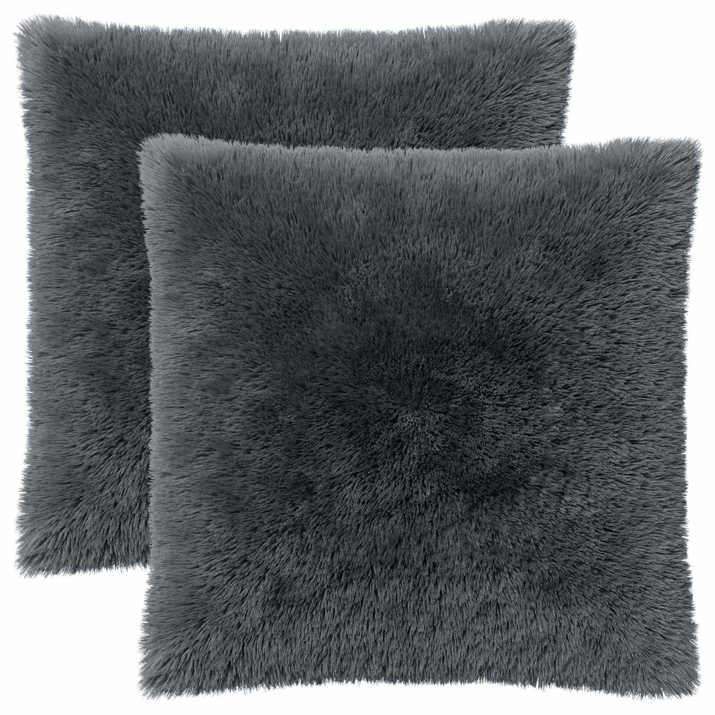 Cuscino con cuscino HEERLEN 2 pz Antracite Fleece PV | homemem39