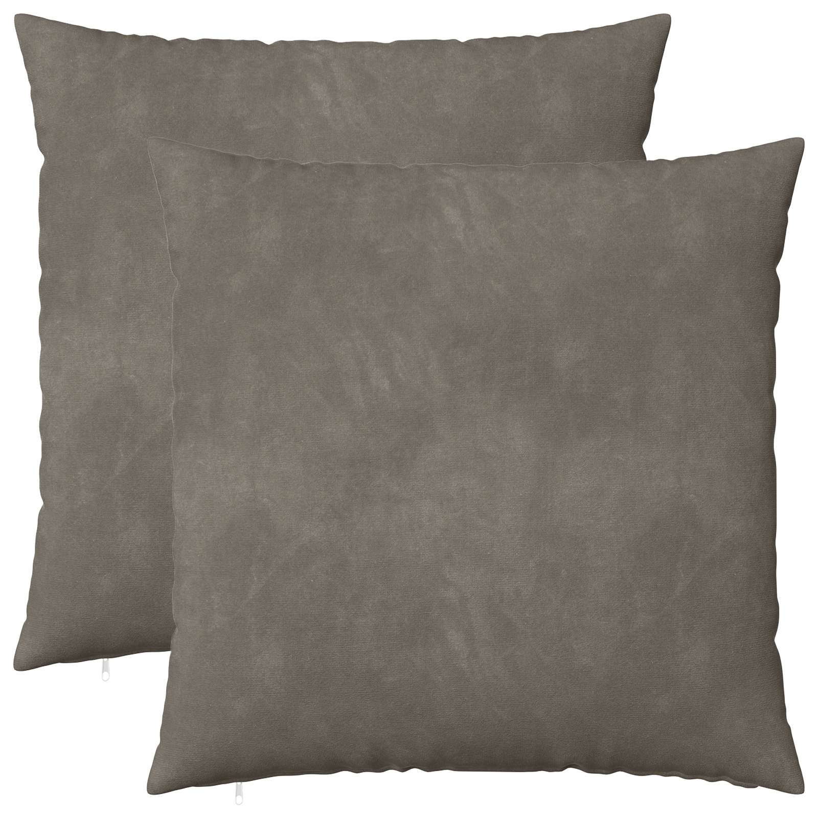 Cuscino con cuscino HEERLEN 2 pz Grigio Chiaro Velluto | homemem39