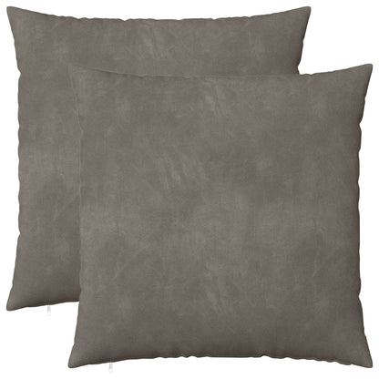 Cuscino con cuscino HEERLEN 2 pz Grigio Chiaro Velluto | homemem39