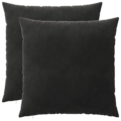 Cuscino con cuscino HEERLEN 2 pz Nero Velluto