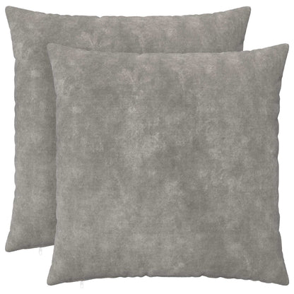 Cuscino HEERLEN 2 pz Grigio Chiaro Fleece in microfibra | homemem39