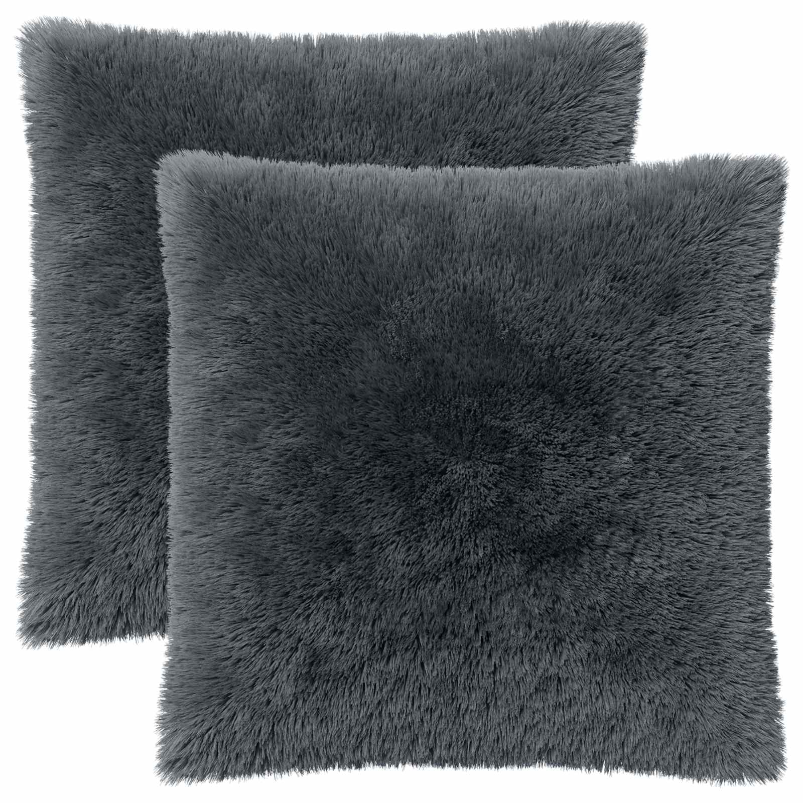 Cuscino con cuscino HEERLEN 2 pz Antracite Fleece PV | homemem39