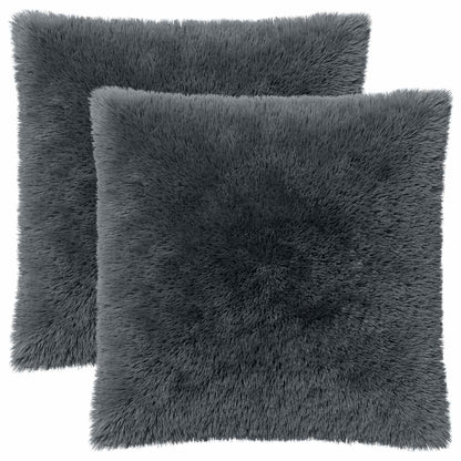 Cuscino con cuscino HEERLEN 2 pz Antracite Fleece PV | homemem39