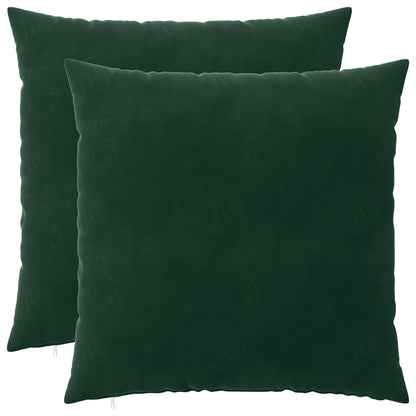 Cuscino con cuscino HEERLEN 2 pz Verde Scuro Velluto | homemem39