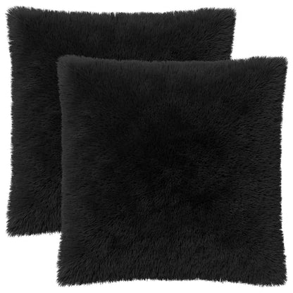 Cuscino con cuscino HEERLEN 2 pz Nero Fleece PV | homemem39