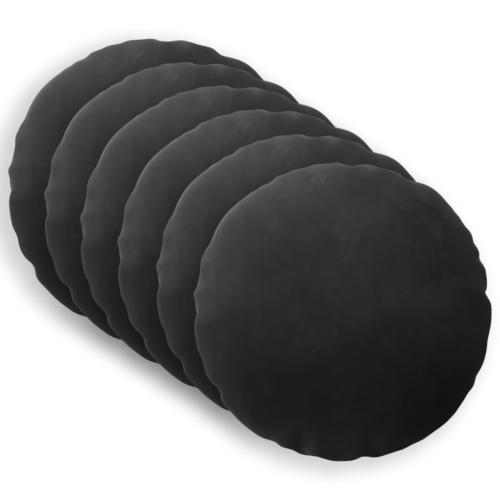 Cuscino con cuscino HEERLEN 6 pz Nero Velluto | homemem39