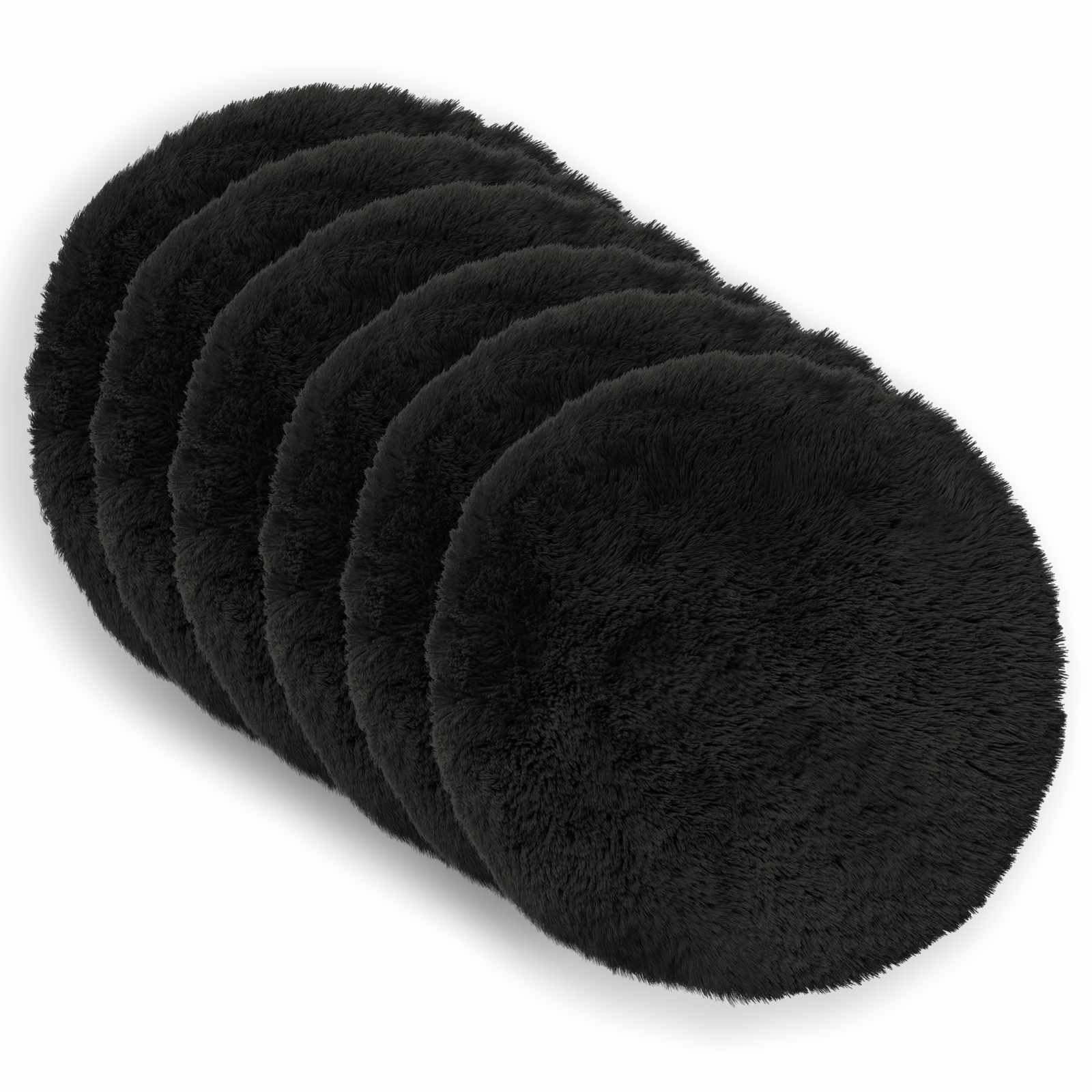 Cuscino con cuscino HEERLEN 2 pz Nero Fleece PV | homemem39