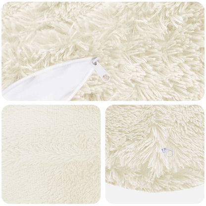 Cuscino con cuscino HEERLEN 2 pz Bianco Fleece PV | homemem39