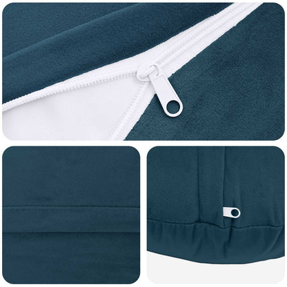 Cuscino con cuscino HEERLEN 2 pz Blu Velluto