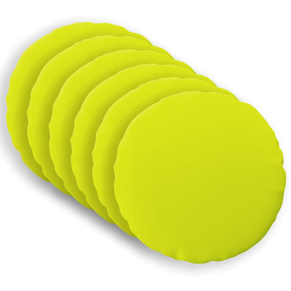 Cuscino 6 pz HEERLEN Verde brillante. Ø 50 cm Poliestere