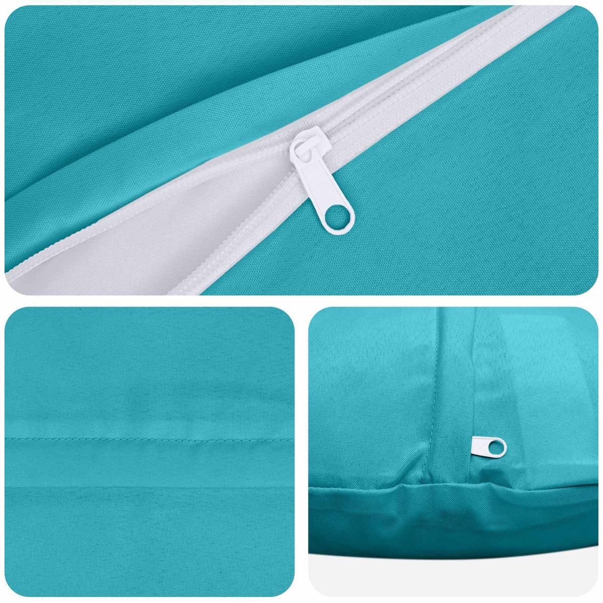 Cuscino 2 pz HEERLEN Turchese Ø 50 cm Poliestere | homemem39