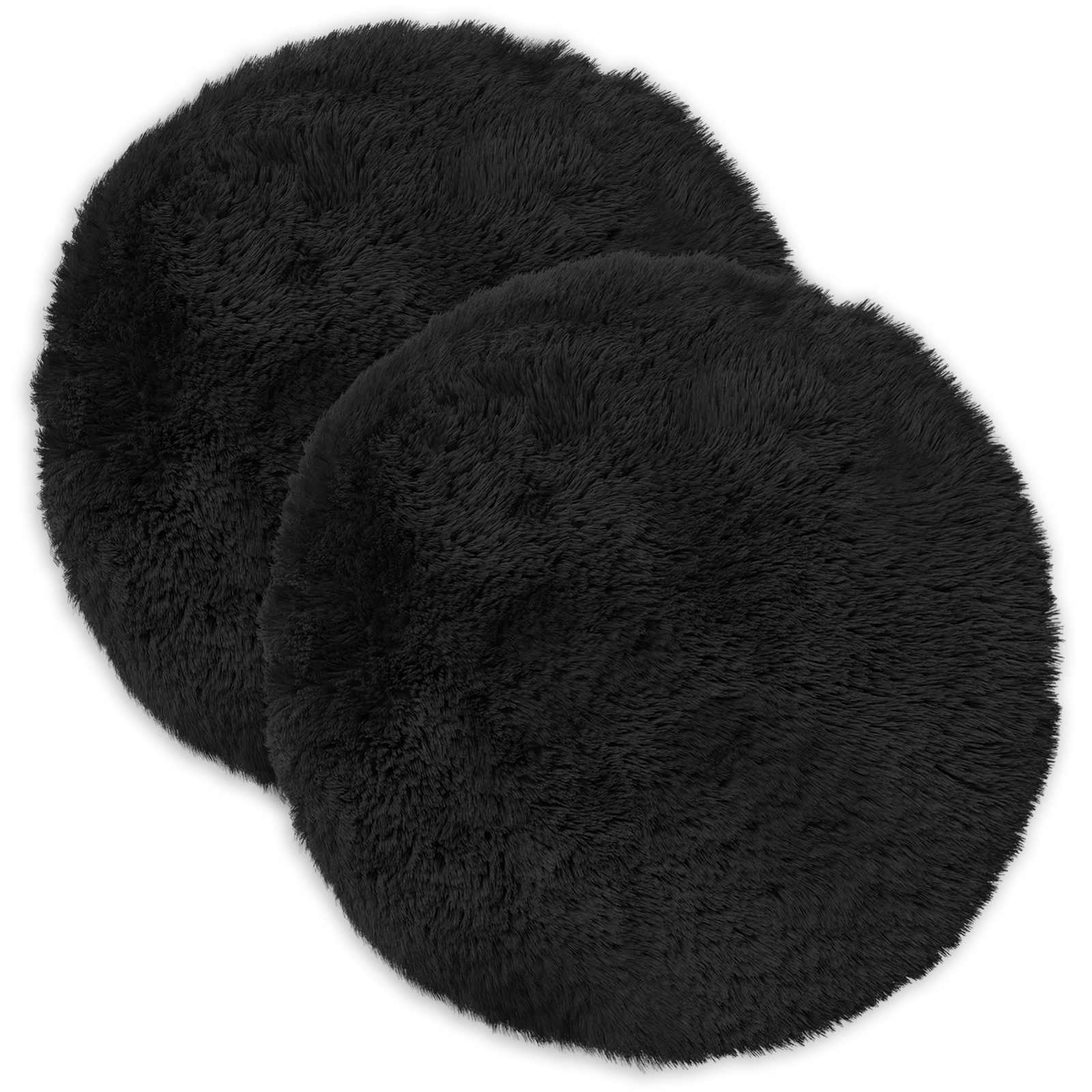 Cuscino con cuscino HEERLEN 6 pz Nero Fleece PV | homemem39