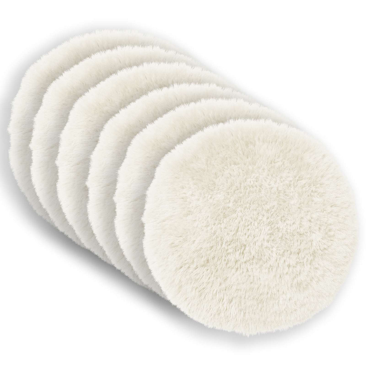 Cuscino con cuscino HEERLEN 2 pz Bianco Fleece PV