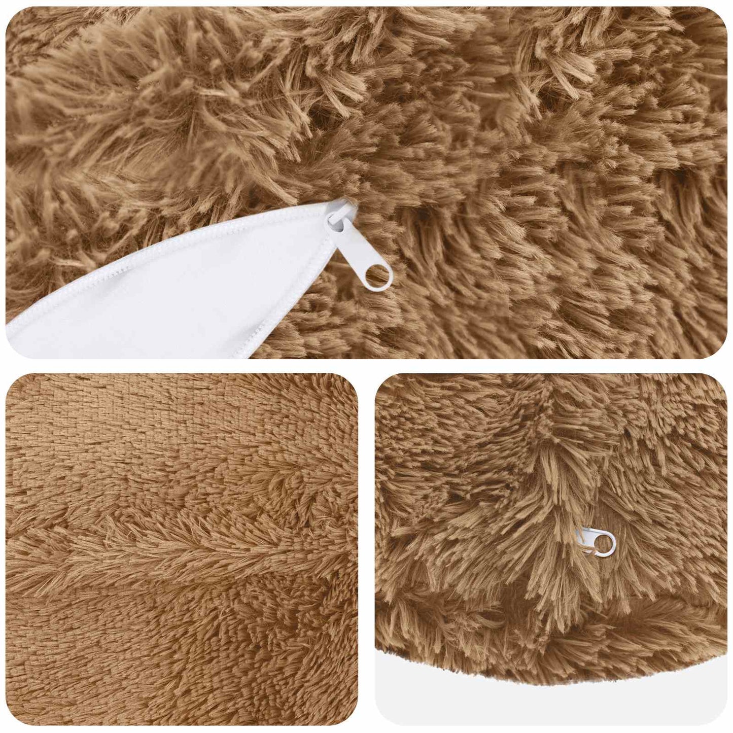 Cuscino con cuscino HEERLEN 2 pz Tortora Fleece PV | homemem39