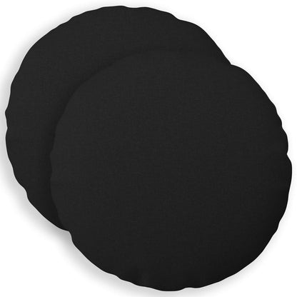 Cuscino con cuscino HEERLEN 2 pz Nero Tessuto | homemem39