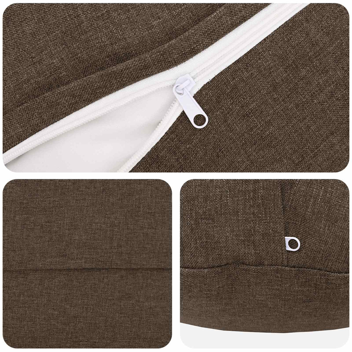 Cuscino con cuscino HEERLEN 6 pz Tortora Tessuto | homemem39