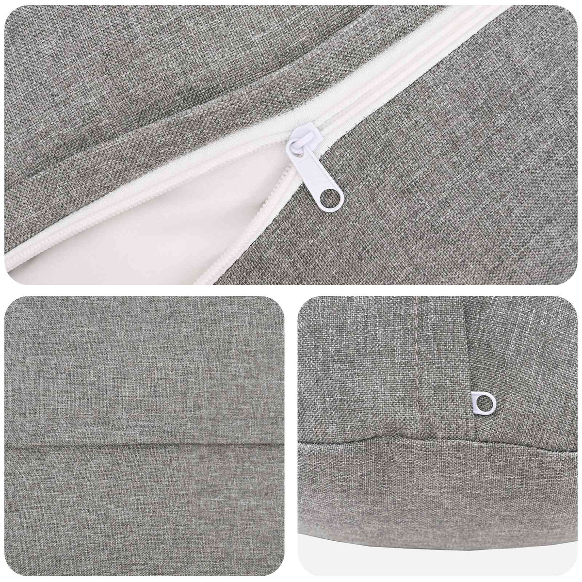 Cuscino con cuscino HEERLEN 2 pz Grigio Nuvola Tessuto | homemem39