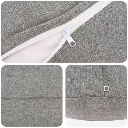 Cuscino con cuscino HEERLEN 2 pz Grigio Nuvola Tessuto | homemem39