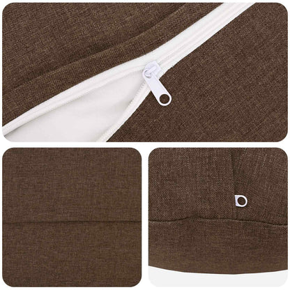 Cuscino con cuscino HEERLEN 6 pz Marrone Tessuto