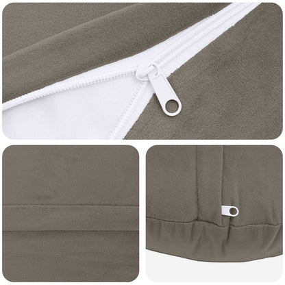 Cuscino con cuscino HEERLEN 6 pz Grigio Chiaro Velluto