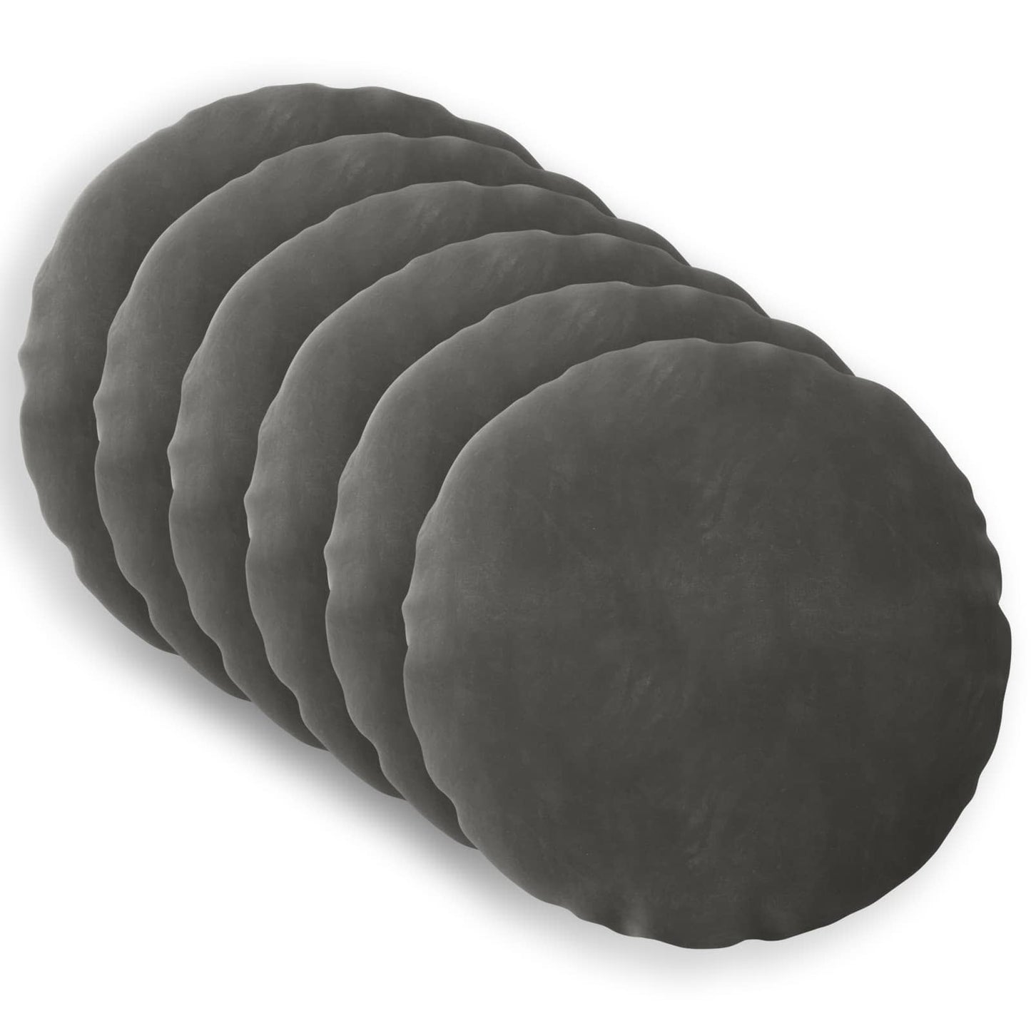 Cuscino con cuscino HEERLEN 6 pz Grigio Scuro Velluto