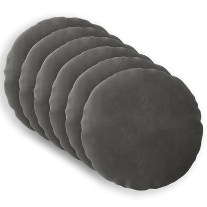 Cuscino con cuscino HEERLEN 6 pz Grigio Scuro Velluto