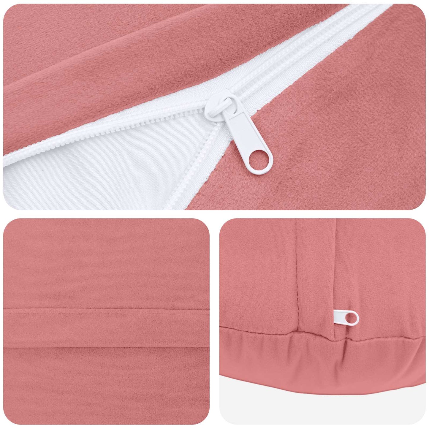 Cuscino con cuscino HEERLEN 2 pz Rosa Velluto