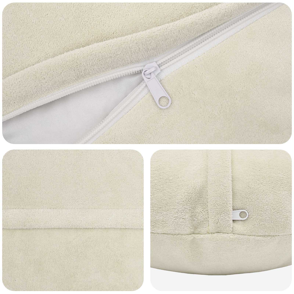 Cuscino 2 pz HEERLEN Ø 60 cm Fleece in microfibra