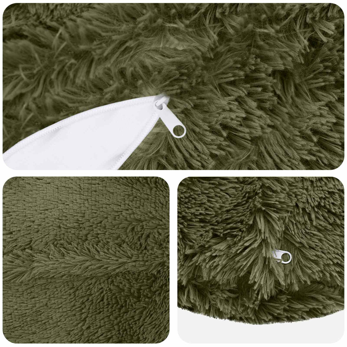 Cuscino con cuscino HEERLEN 2 pz Verde Fleece PV