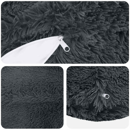 Cuscino con cuscino HEERLEN 2 pz Antracite Fleece PV | homemem39