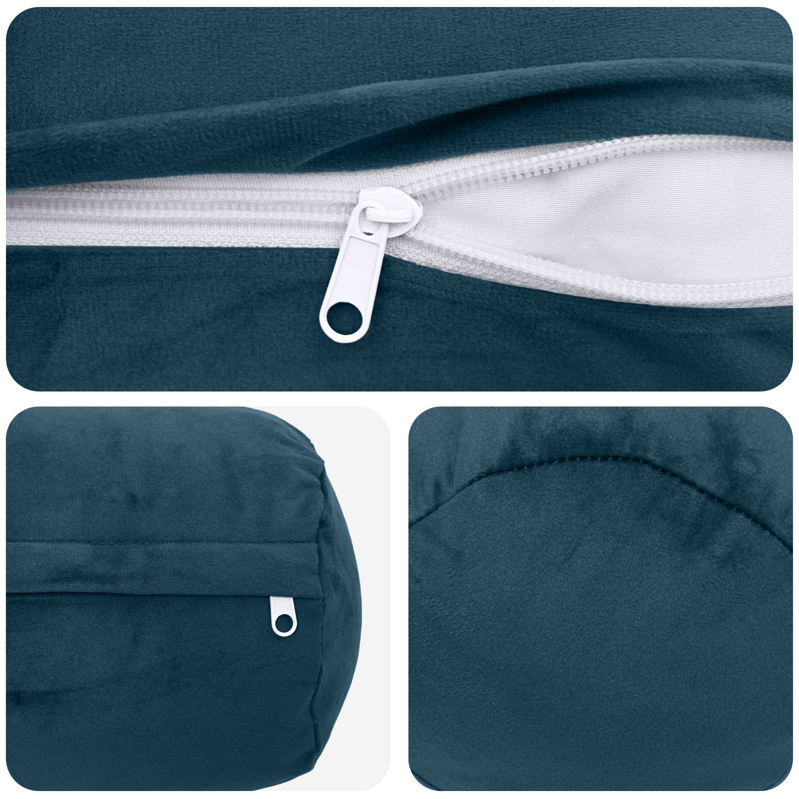 Cuscino con cuscino HEERLEN 6 pz Blu Velluto | homemem39
