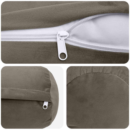 Cuscino con cuscino HEERLEN 2 pz Grigio Chiaro Velluto | homemem39