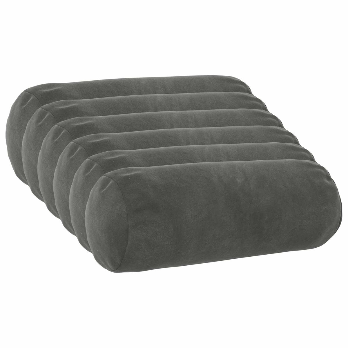 Cuscino con cuscino HEERLEN 6 pz Grigio Scuro Velluto
