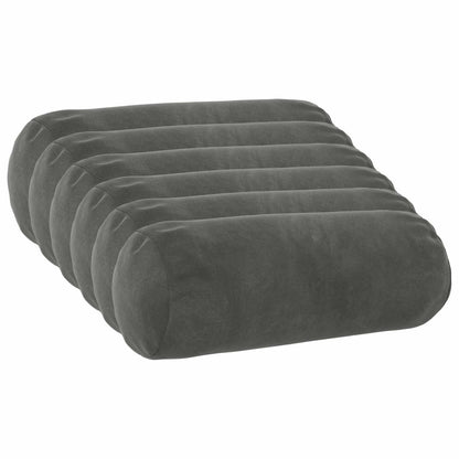 Cuscino con cuscino HEERLEN 6 pz Grigio Scuro Velluto